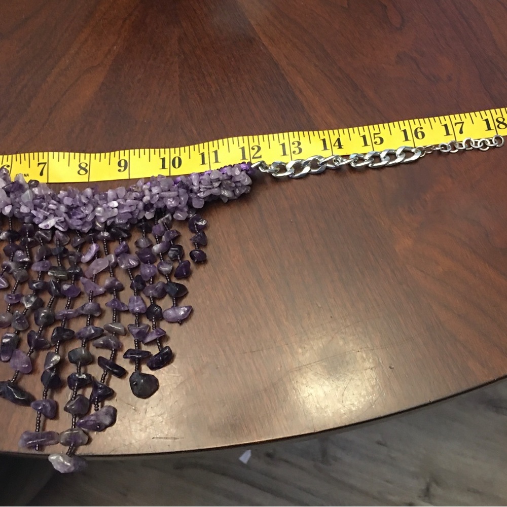 Amethyst Cluster Statement Necklace - image 5